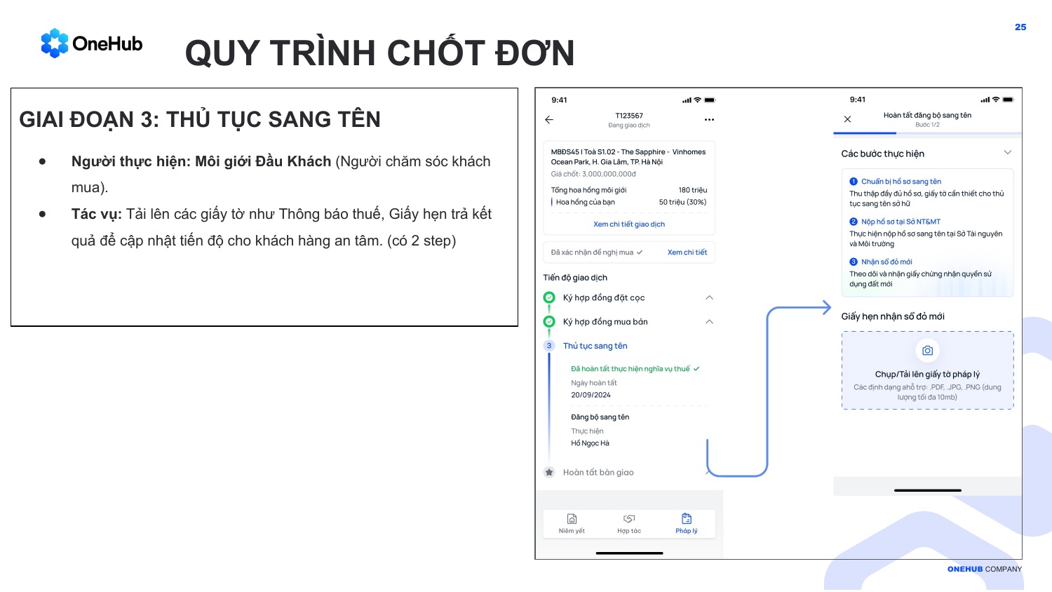 2 bước hoàn tất đăng bộ sang tên